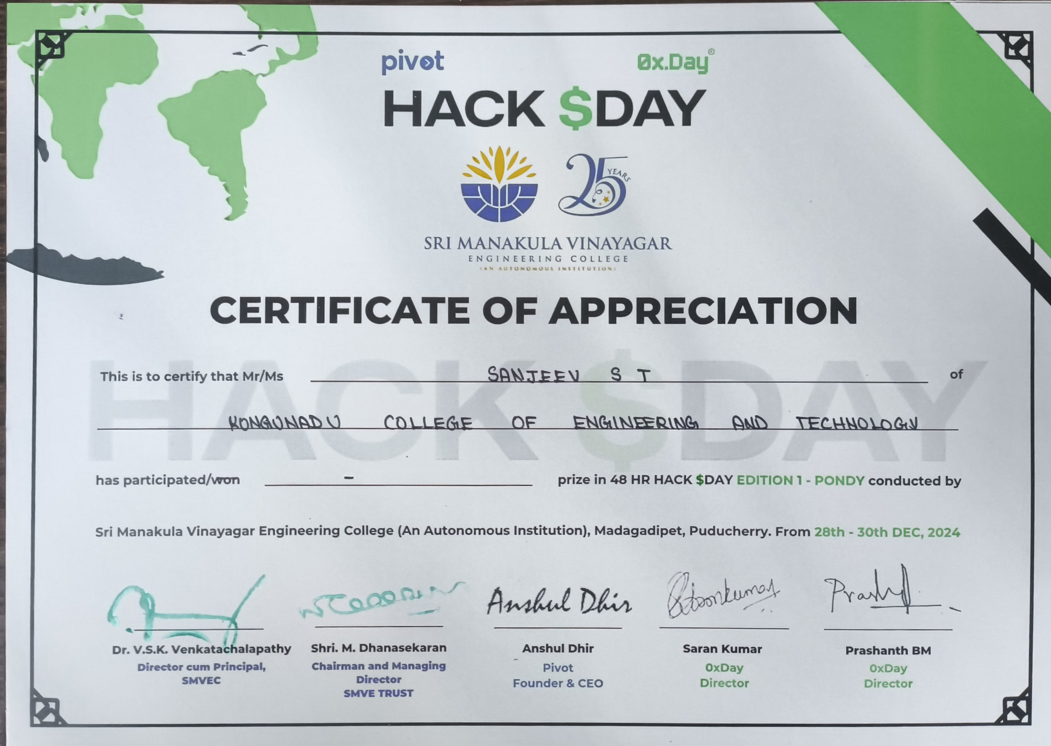 Certificate 9